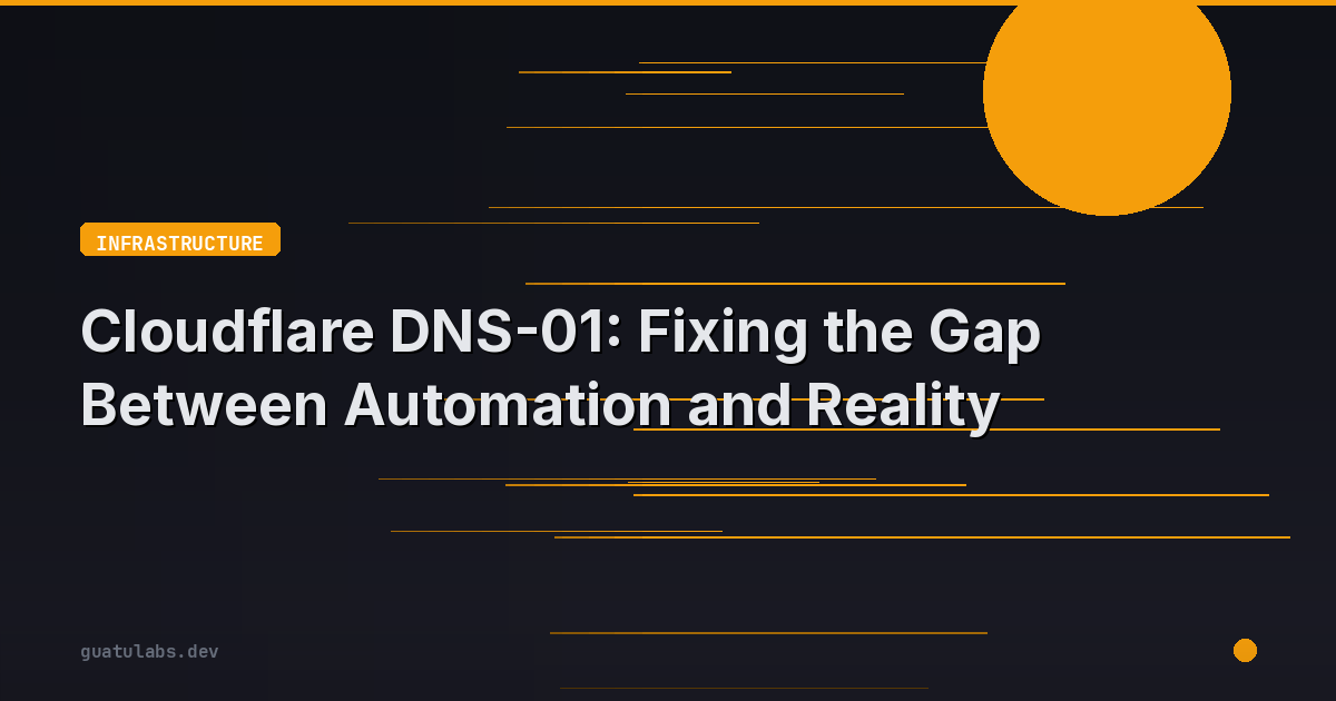 Cloudflare DNS-01: Fixing the Gap Between Automation and Reality