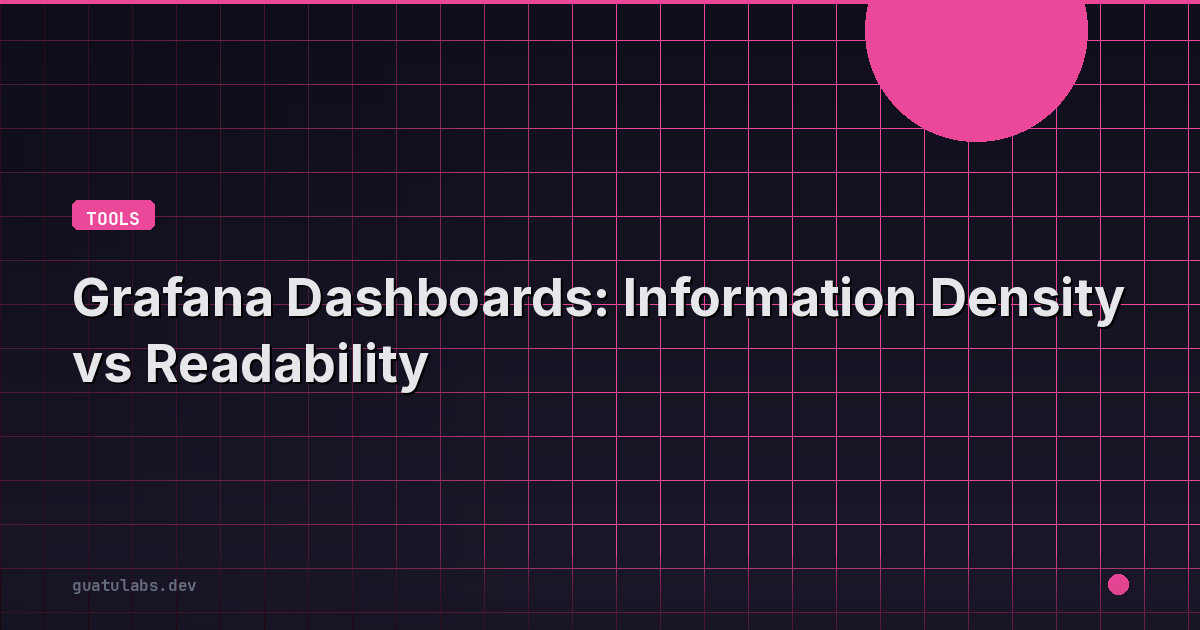 Grafana Dashboards: Information Density vs Readability